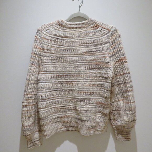 MADEWELL Space-Dyed Canton Pullover Sweater Marled Harvest Small Neutral Grandma - Picture 8 of 14